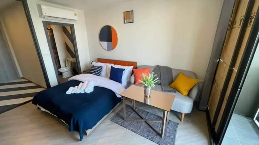 For rent, The Base Saphan Mai, separating the kitchen Complete electrical appliances. Book now. Don't miss it.