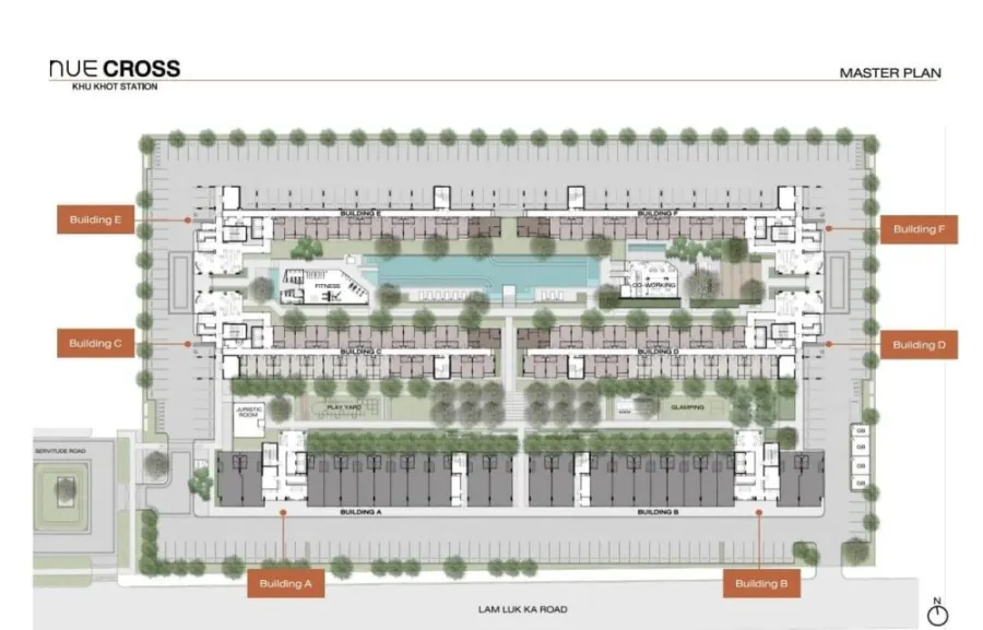 Selling down payment New Cross Khu Khot Station, 8th floor, spacious room, good location, nice project, book now, hurry.