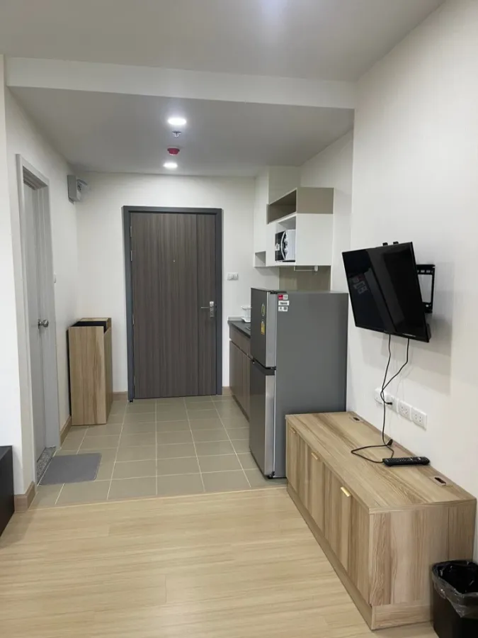 For rent, Supalai Veranda Ramkhamhaeng, 8th floor, beautiful view, STUDIO room, complete electrical appliances, don't miss it.