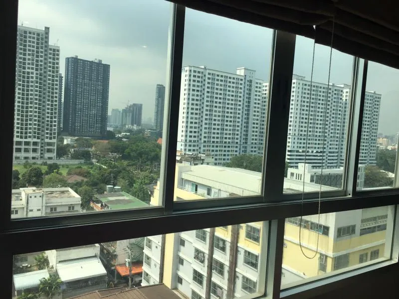 Condo for rent, Lumpini Ville Sukhumvit 77, beautiful room, lots of furniture, beautiful city view, good location, suitable for working people, near BTS.