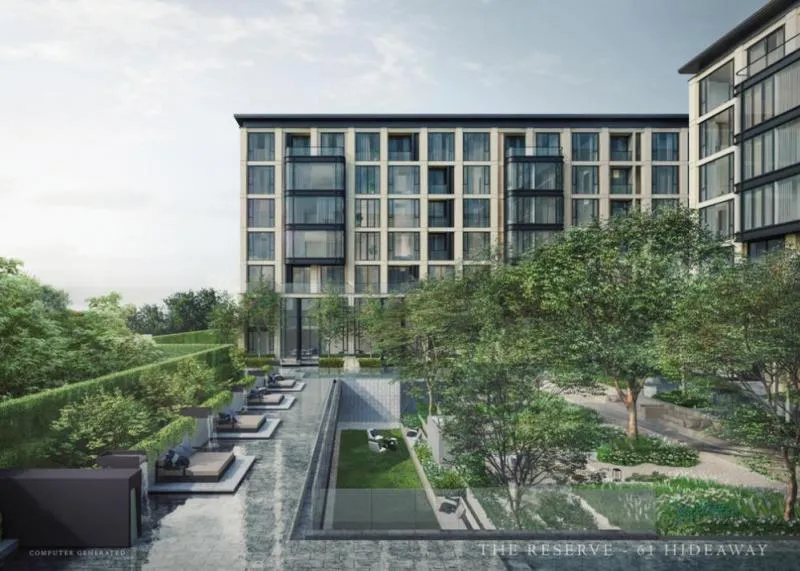 ขายใบจอง the reserve 61 hideaway ห้องใหญ่ที่สุดในโครงการ มุมส่วนตัว ระเบียงมีบันไดลงสระว่ายน้ำ ด่วน!