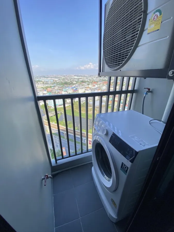 For rent THE ORIGIN Sukhumvit Sailuat E22 Station, 24th floor, good view, fully furnished, book now, don't miss out.