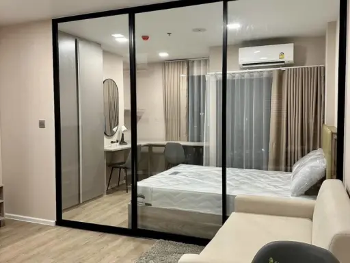 Kave TU for rent, 8th floor, corner room, cute decorated room Everything is ready. Let me tell you. It's very nice to live in.