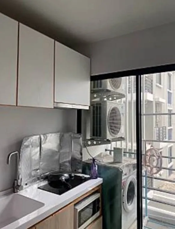 ให้เช่า V-Condo Salaya ห้องพร้อมอยู่ สิ่งอำนวยความสะดวก มาแต่ตัวเข้าอยู่ได้เลย