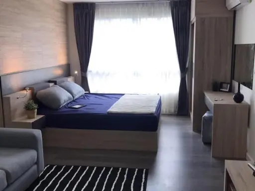 Urgent for rent !! D Condo Campus Resort Bangna, fully furnished, good location, convenient transportation, book now !!