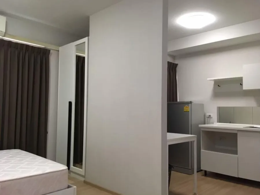 Plum Condo Ladprao 101 for rent, Studio room, fully furnished. You can carry your bag in.