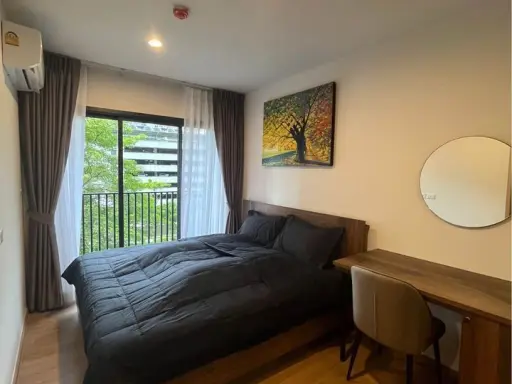 For rent: The Line Vibe, North side, full view of 9 rai garden, not hot, not noisy, has a large screen TV, book now.