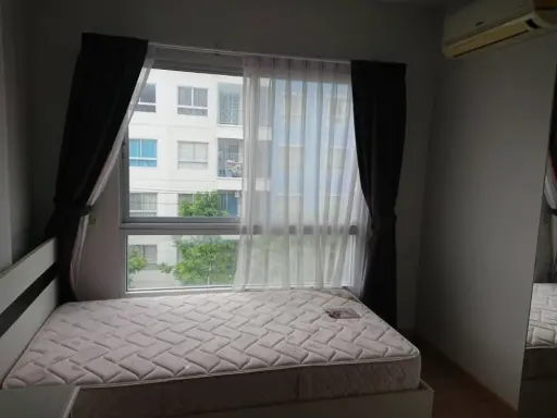 Condo for sale, The Kith Chaengwattana, 4th floor, 2 bedrooms, very wide angle room. very private Don't miss it. Hurry up to reserve.
