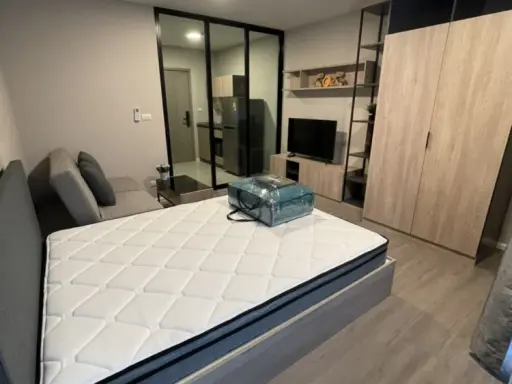 ให้เช่า Dcondo Campus-Hideaway Rangsit Phase 4 ห้อง Studio เฟอร์นิเจอร์ Built-in ครบจบในห้องเดียว