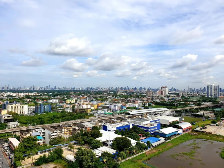 Condo for sale, Knightsbridge Collage Sukhumvit 107, high ceiling, wide balcony, luxuriously decorated room, Rare item, book now