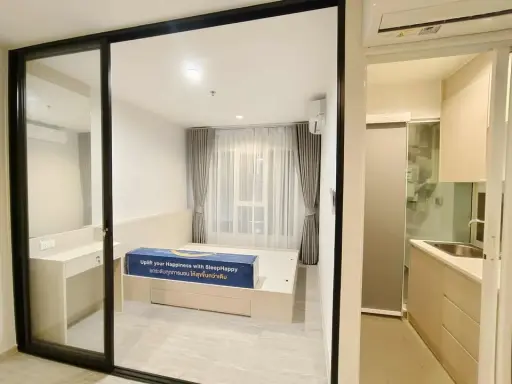 Condo for rent: Regent Home Bangna, decorated in a Muji-minimal tone, simple, pleasing to the eye, warm and inviting atmosphere, move in now!