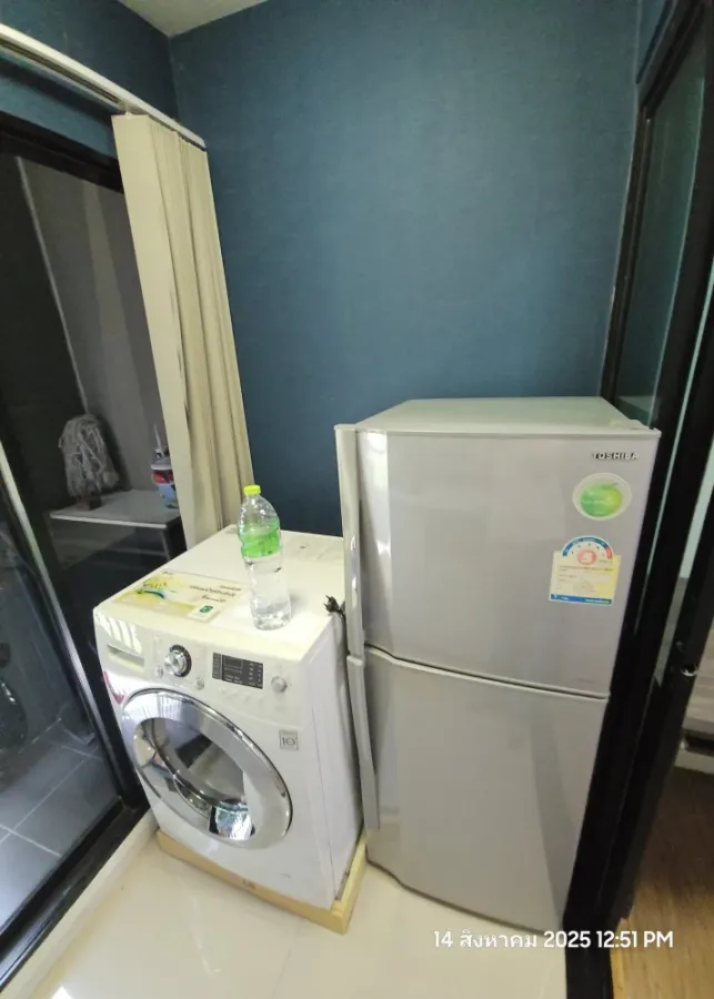 For rent: I Condo Salaya, 2nd floor, Building C, with good wallpaper and complete electrical appliances. Reserve now!