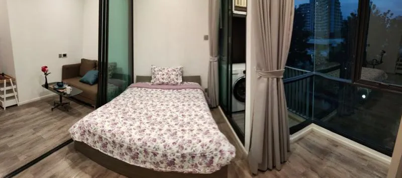 Condo for rent, Brown condo Ratchada 32, nice decorated room Divided into proportions, great views, good atmosphere, book now.