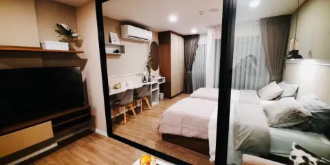 ให้เช่า Kave Town Space ตึก A ขนาด 27.29 ตร.ม. ห้องตกแต่งสวยมาก เห็นวิวสระว่ายน้ำ ดีแบบนี้รีบจองเลย