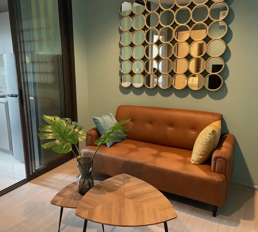 For rent Life Asoke-Rama 9, the most beautiful room, fully furnished, new interior, very good view, whoever stays is guaranteed to be satisfied