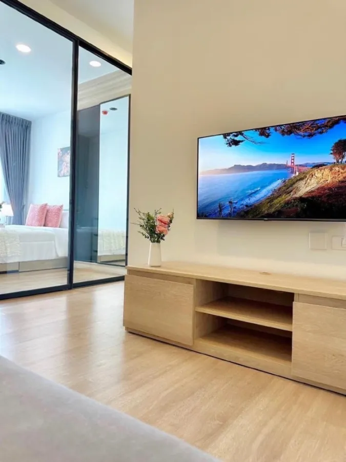 For rent: Chewathai Kaset Nawamin, 5th floor, beautiful room, fully furnished, book now, don't miss out.