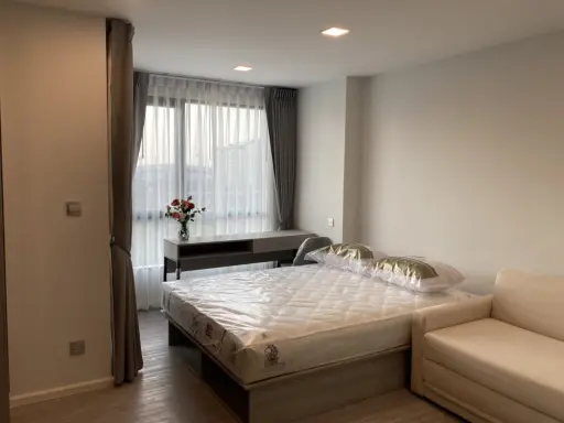 Condo for rent KAVE AVA, corner room, 8th floor, beautiful room, fully furnished, ready to move in, book now, don't wait.