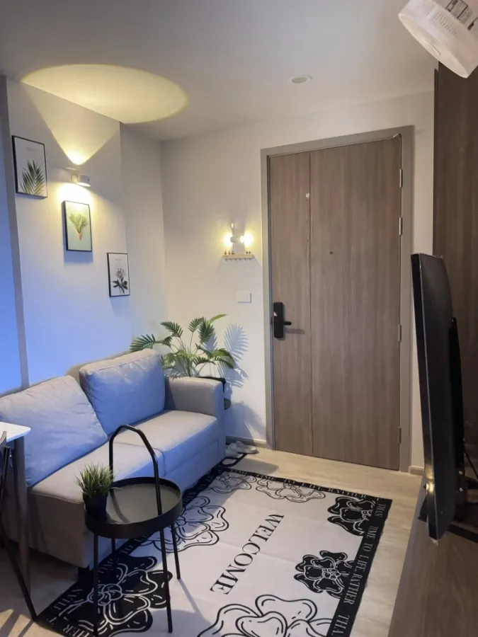 For rent: Nue Core Khu Khot Station, a nice room on the 8th floor, good location, convenient transportation, fully furnished, hurry and reserve now!