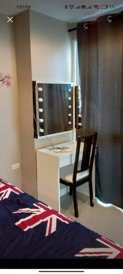 Condo for rent, The Series Udomsuk 29, wide room, 6th floor, pool view with facilities, book now.