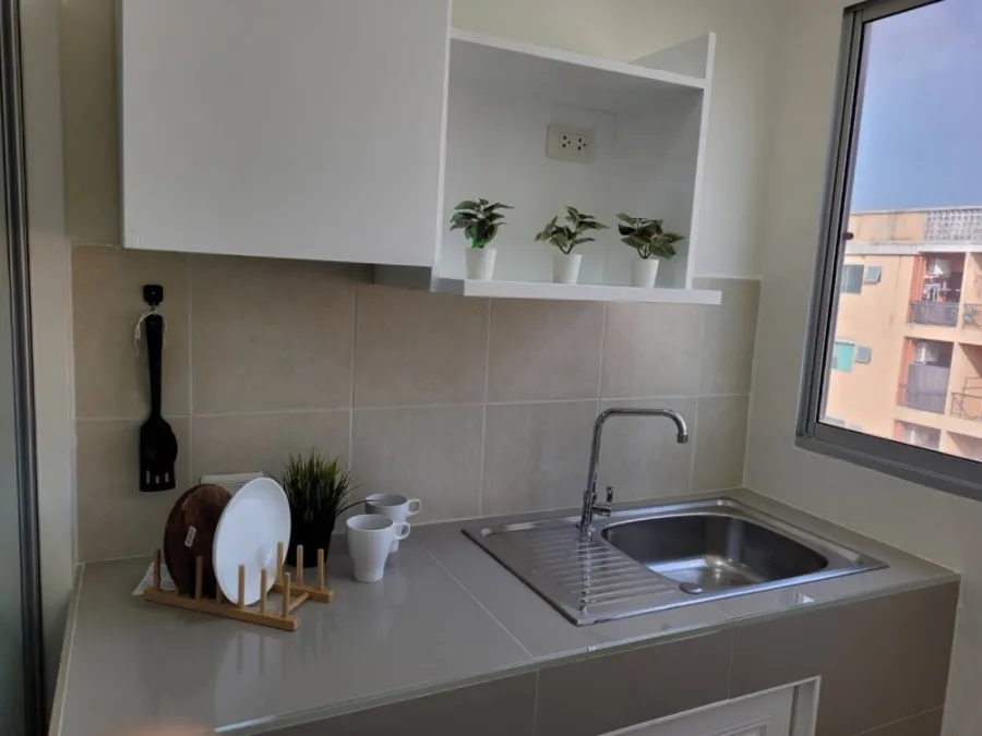 For sale: Supalai City Home Srinakarin, minimalist decorated room, minimalist style, complete set of furniture. Don't postpone past booking.