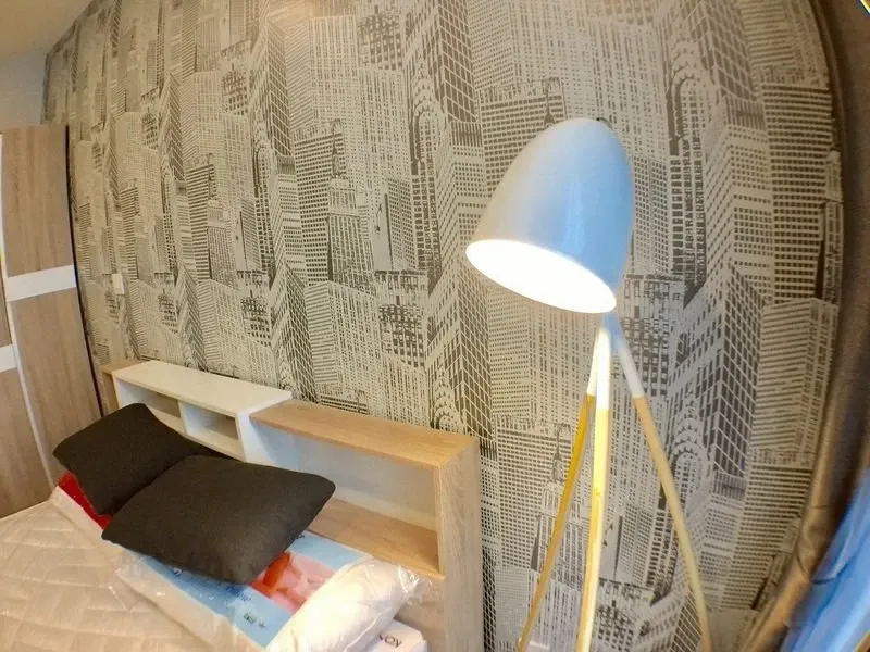For sale: Noble Revolve Ratchada, high floor, 29th floor, city view, very nice, open view, not blocked, headboard with wallpaper, hurry up and grab it