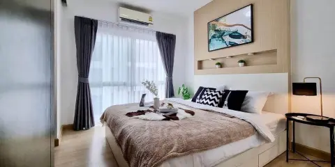 ขาย คอนโด A space Me สุขุมวิท 77 ห้อวตกแต่งสวยสุดปัง Interior บิ้วอินไม้ทั้งห้อง สนใจรีบจองเลยจร้า