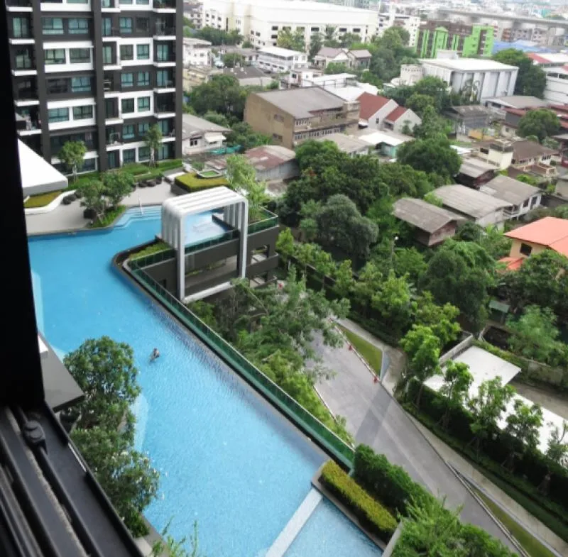 For rent, The Parkland Petchkasem-Thapra, super new room, 12th floor, pool view, good position, how can you not rent it?