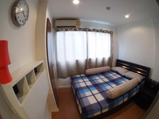 For rent Lumpini Condo Town Ramintra-Lat Pla Khao, 2 rooms separated into sections, perfectly divided into zones, good price, reserve now.
