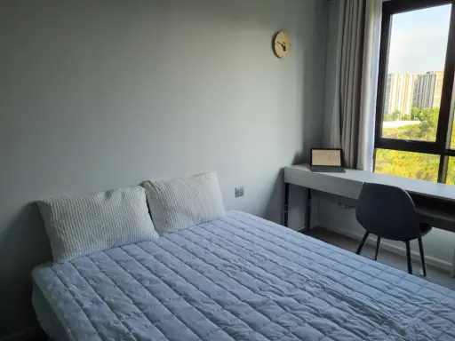 For rent, Cave Eva, 5th floor, Building D, new room, fully furnished, ready to move in immediately, hurry up and book now, don't miss it.