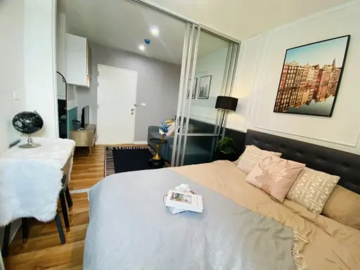 ขาย V Condo Ladkrabang ห้องมุมให้ความเป็นส่วนตัว ตกแต่งมีไตล์ เฟอร์ครบ หิ้วกระเป๋าเข้าอยู่ได้เลย