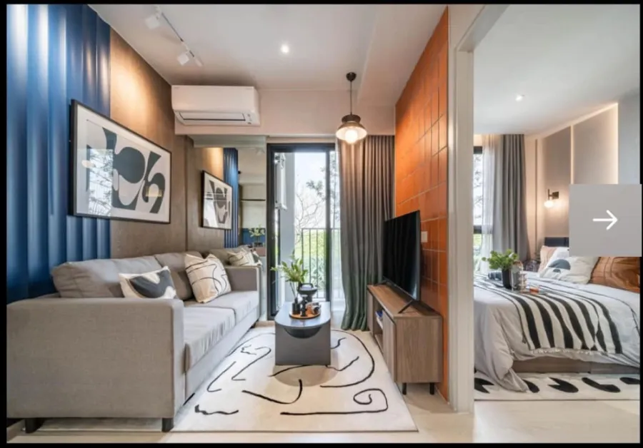 Selling down payment New Cross Khu Khot Station, 7th floor, good height, spacious room, nice to live in, very good price, hurry and reserve quickly.