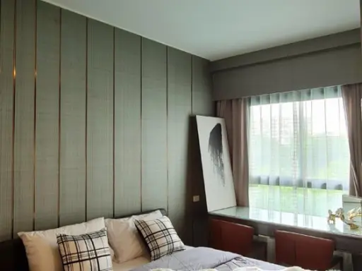 For rent, Ideo New Rama 9, beautiful room, built-in, full, great price, if you don't reserve, you miss the good stuff.