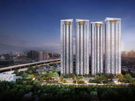 Down payment for sale, Skyrise Avenue Sukhumvit 64, high floor, Penthouse room, very spacious, river view, don't miss it.