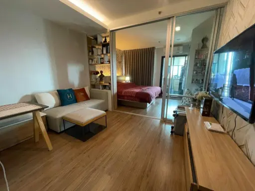 Condo for sale U Delight Residence Riverfront Rama 3, decorated room, ready to move in, 12th floor, along the Chao Phraya River, buy now.