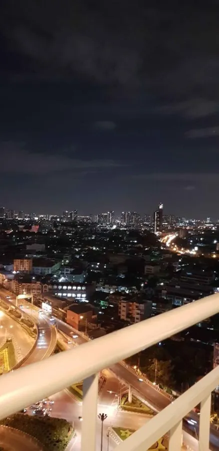 Condo for rent, Lumpini Ville Suksawat-Rama 2, 26th floor, city view, minimalist style room, book now.