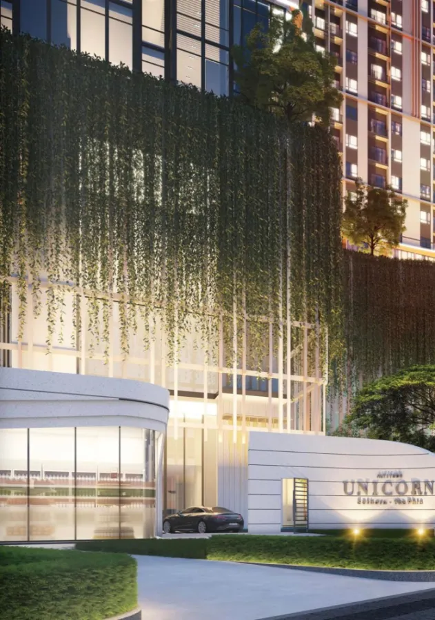 Sale down payment, Altitude Unicorn Condo, Sathorn - Thapra, 21st floor, high ceiling, good location, fully furnished, hurry to reserve!!