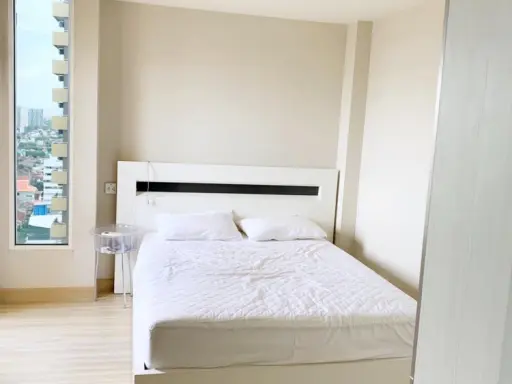 Condo for rent, M Society, Building C, 25th floor, fully furnished. With electrical appliances ready, don't be slow, hurry up