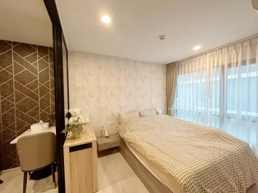 ขาย ให้เช่า The Origin Sukhumvit105 ห้องติดวอลเปเปอร์อย่างดี โทนขาว ละมุนตา ราคาละมุนใจ ซื้อเลย images