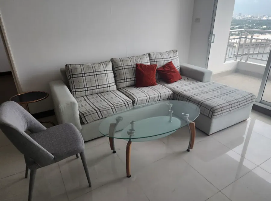 Condo for rent, Supalai Prima Riva, high floor, beautiful view, complete built-in furniture, don't wait.