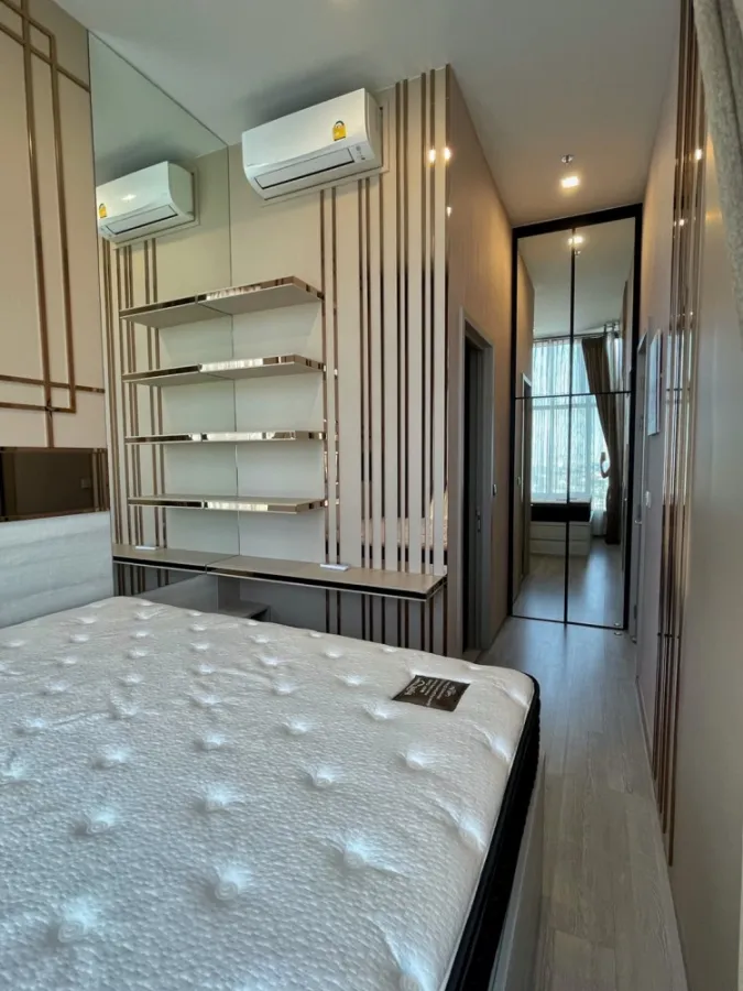 For rent!! Condo The Line Sukhumvit 101, 22nd floor, beautiful city view, fully furnished, ready to move in, good atmosphere, book now!!