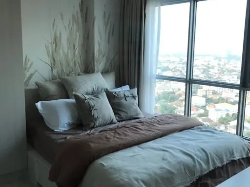 Condo for sale or rent, Aspire Ngamwongwan, nice decorated room with built-in wardrobe, coffee lovers must not miss this room.