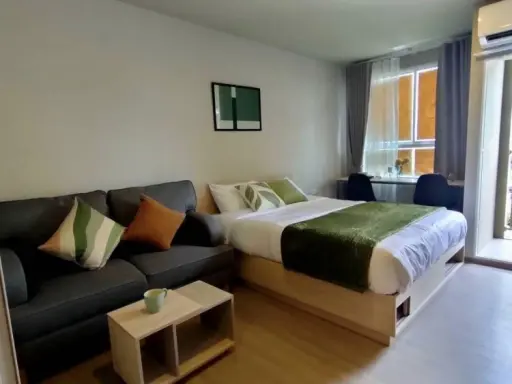 Condo for rent, Dcondo Panaa, 4th floor, well decorated room. Ready to move in There is a washing machine too. Reserve now.