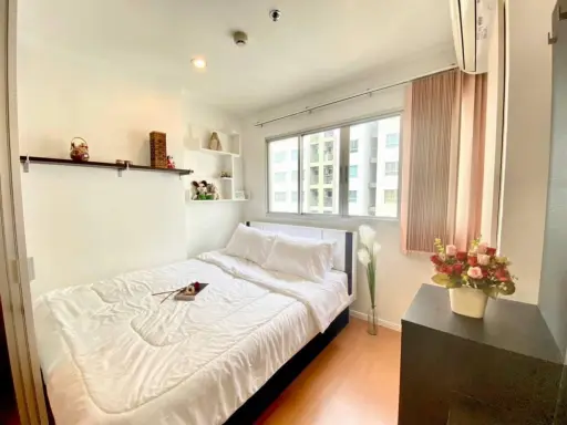 For sale, Lumpini Mega City Bangna, nicely decorated room. Good furniture, special price. If you don't reserve, you will regret it.