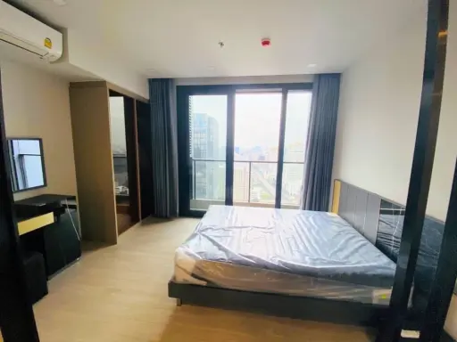 Condo for rent, One Nine Five Asoke-Rama 9, high floor, clear view, fully furnished, don't miss it!