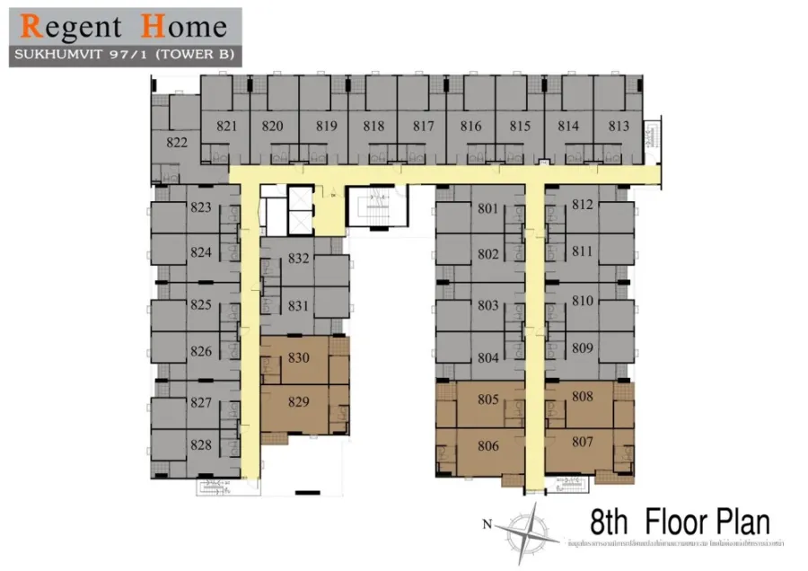 ให้เช่า!! คอนโด รีเจ้นท์ โฮม สุขุมวิท 97/1 ชั้น 8 ตึก B ห้องมุม ห้องสวย เฟอร์ครบ พร้อมอยู่ จองเลย!!