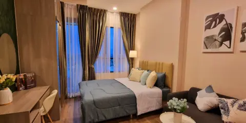 ให้เช่า KnightsBridge Collage Ramkhamhaeng ตกแต่งสวยมีสตไล์ ได้วิวเมืองแจ่มๆ ดีแบบนี้จองเลย