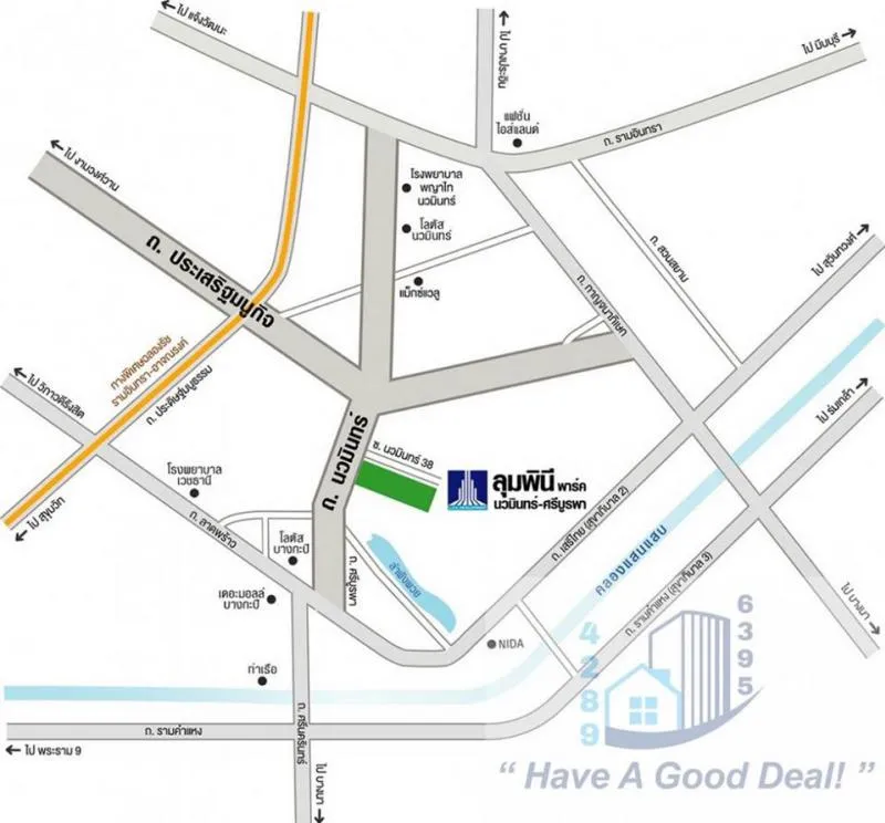 Suite 26 sq m. Lumpini Park Nawamin-Sriburapha Location Nawamin Road, Khlong Kum Subdistrict, Bueng Kum District, Bangkok