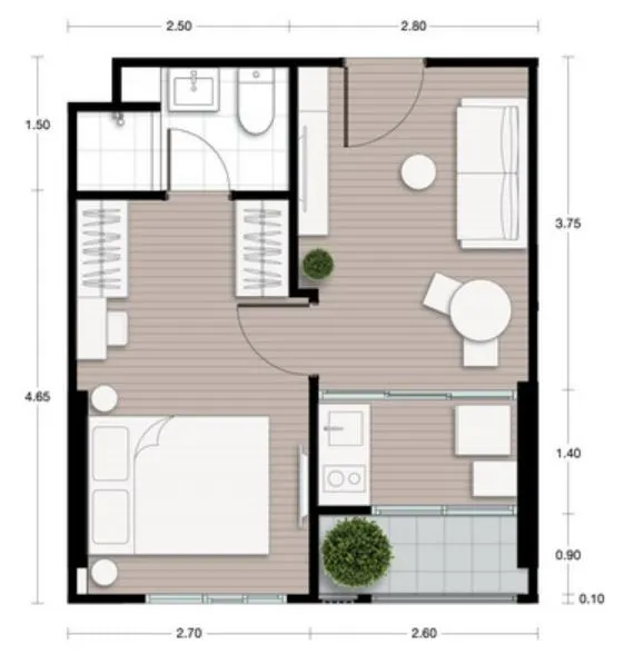 ขายดาวน์ Noble Nue District R9 ห้อง 1 bedroom ตำแหน่งดี ห้องทิศตะวันออก รีบมาจับจอง