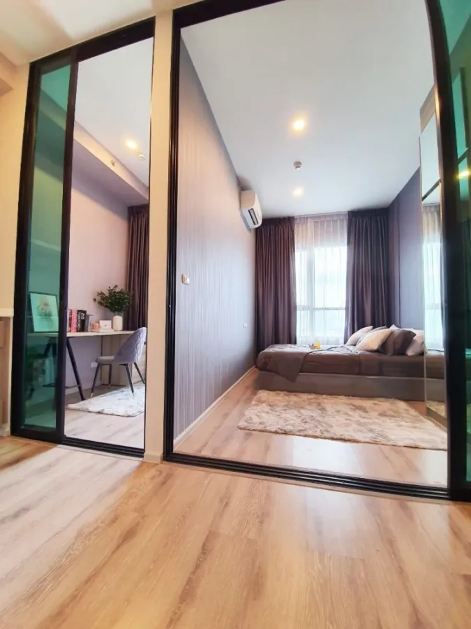 Condo for rent, Knightsbridge Collage, Ramkhamhaeng, nice decorated room, 23rd floor, has a high view, say you must not miss it.