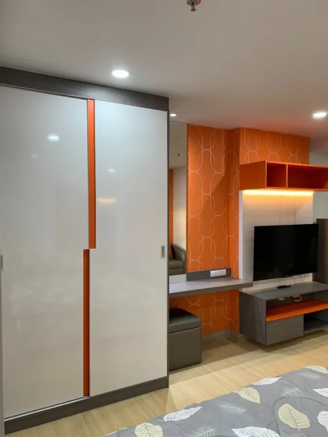 Condo for rent, Supalai Veranda Ramkhamhaeng, beautiful room, high floor, stadium view, fully furnished, ready to move in. Book now!
